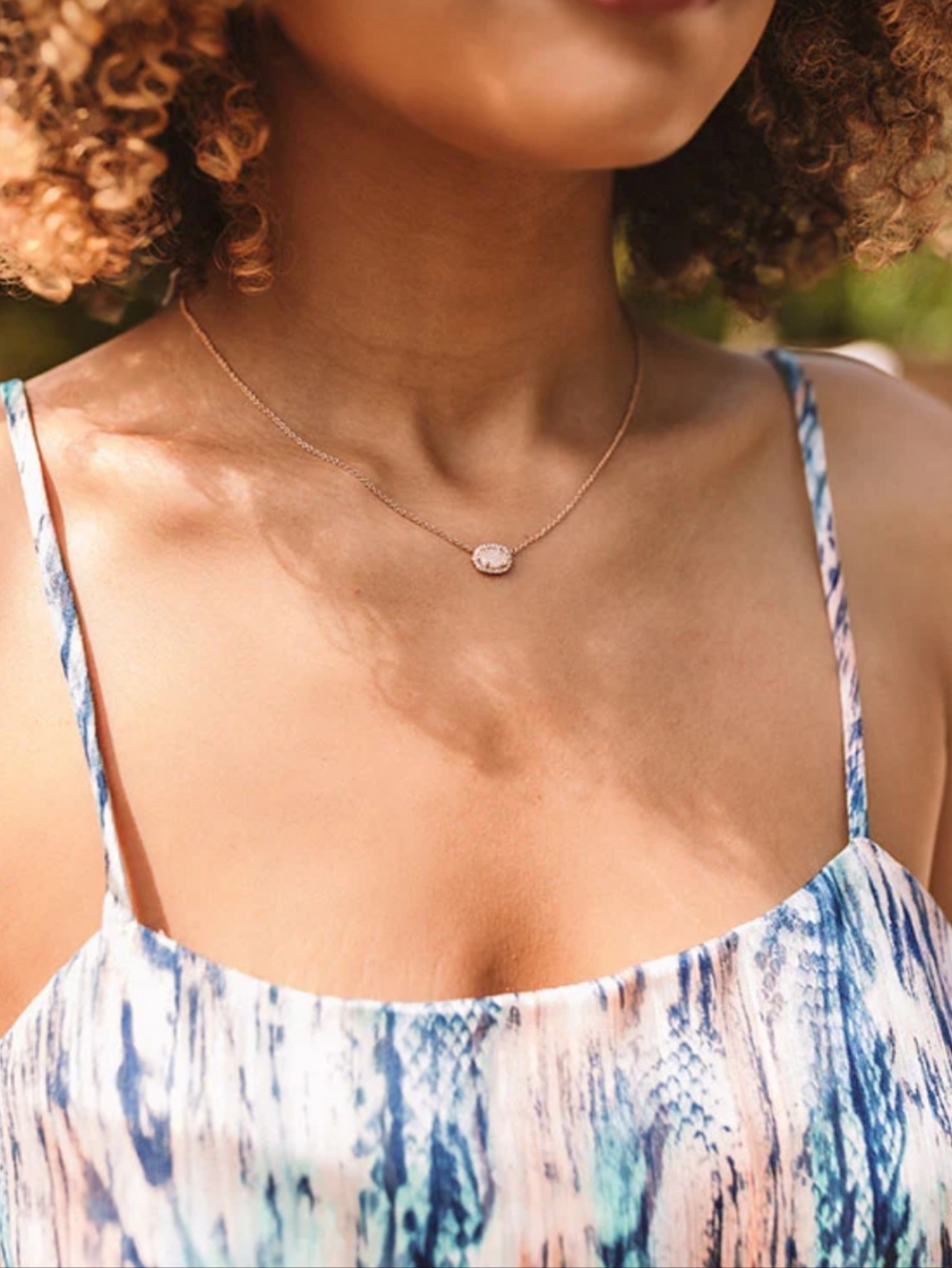 Kendra Scott Chelsea Rose Gold Quartz Necklace, NWT
